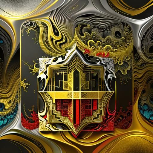 Vibrant Abstract Fractal Vector Design