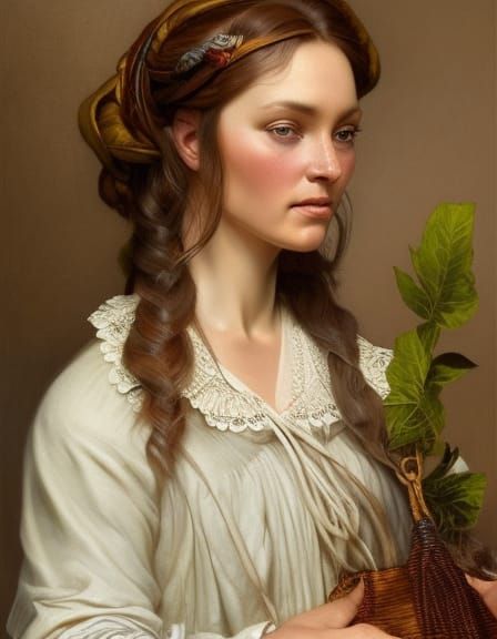 17th century natural looking Danish peasant woman