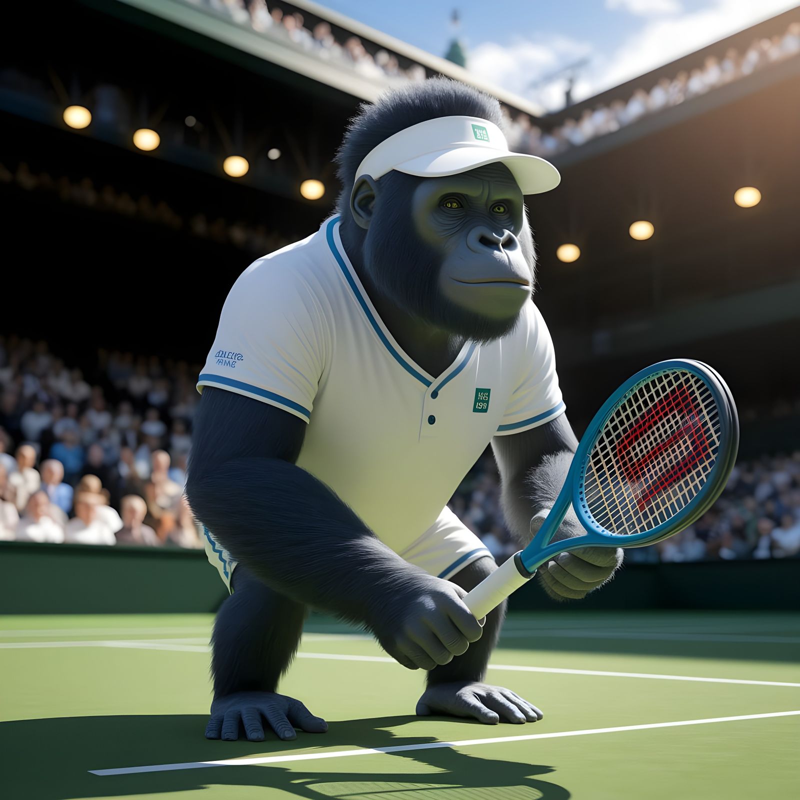 Waiting for the serve