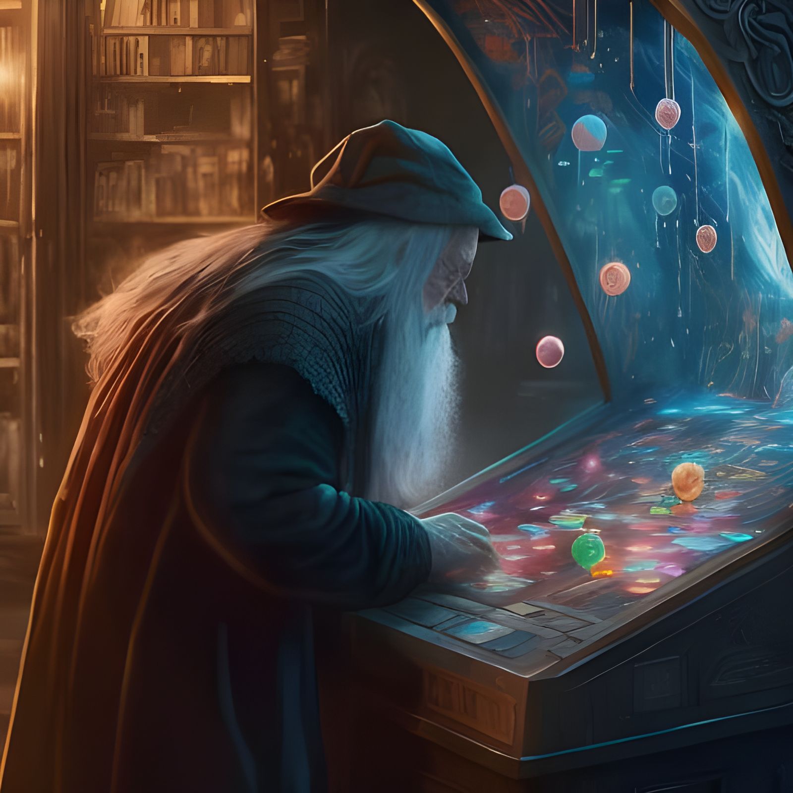 Gandalf Plays Pinball: Fantasy Concept Art