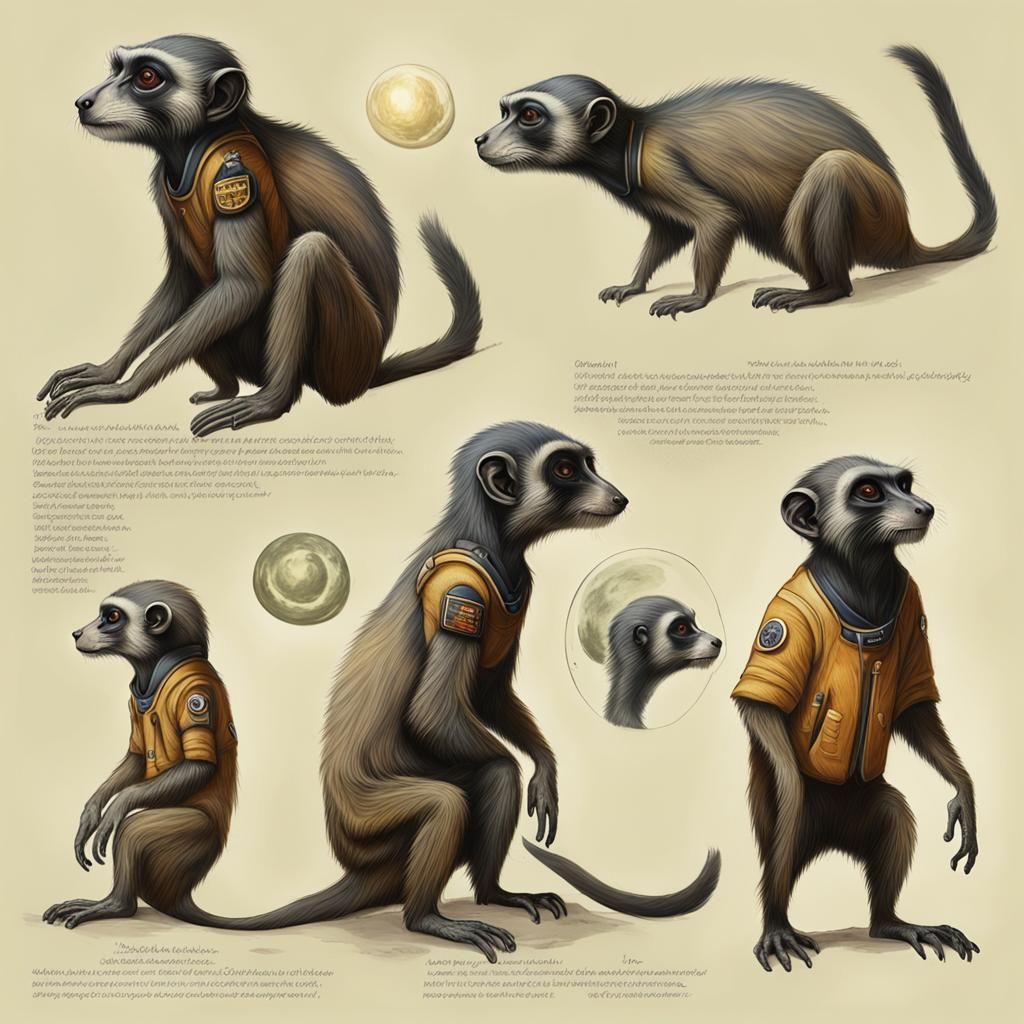 Exoplanet: Guenon Meerkat Alien Creature Concept Art
