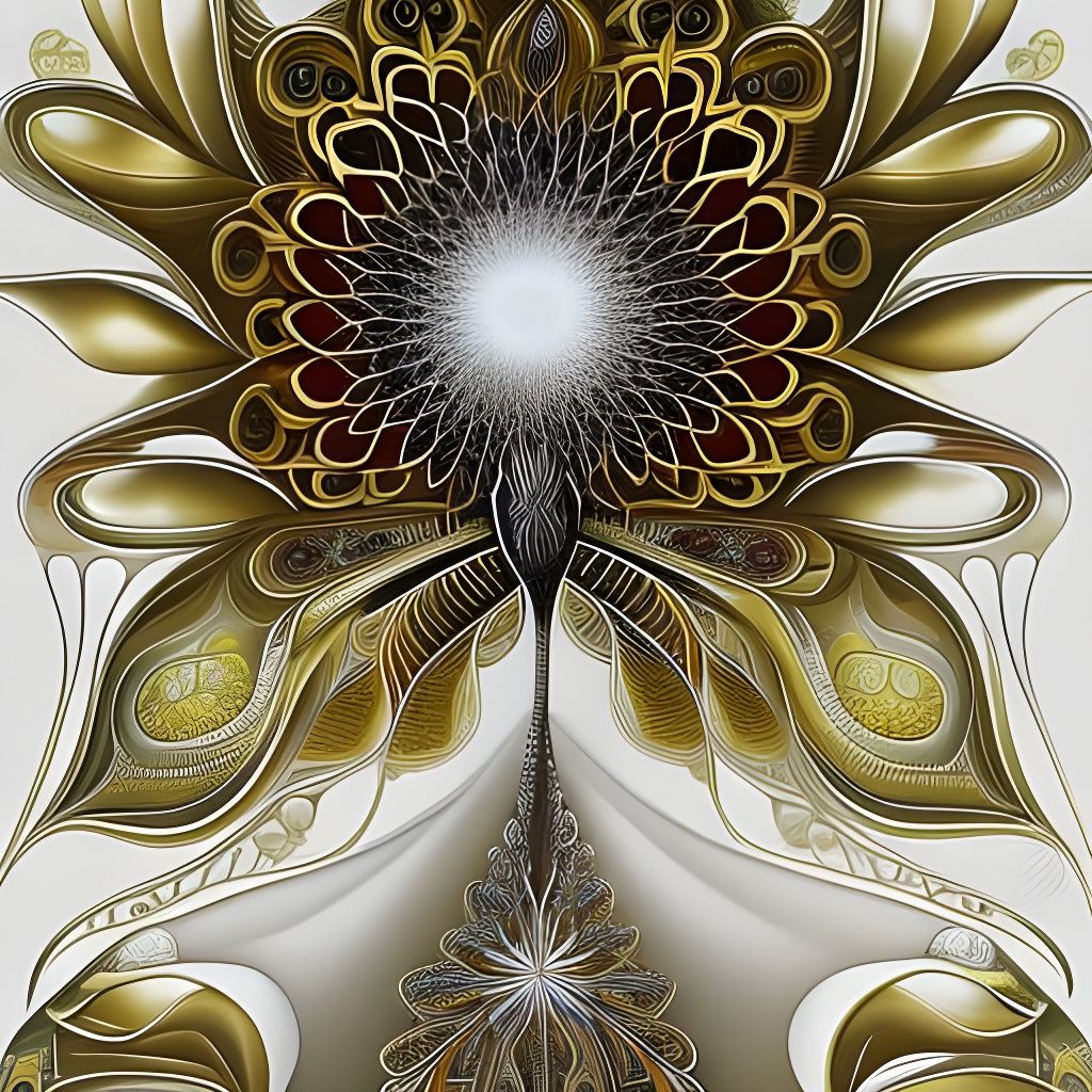 Elegant Woman in Snail Dress: Botanical Art