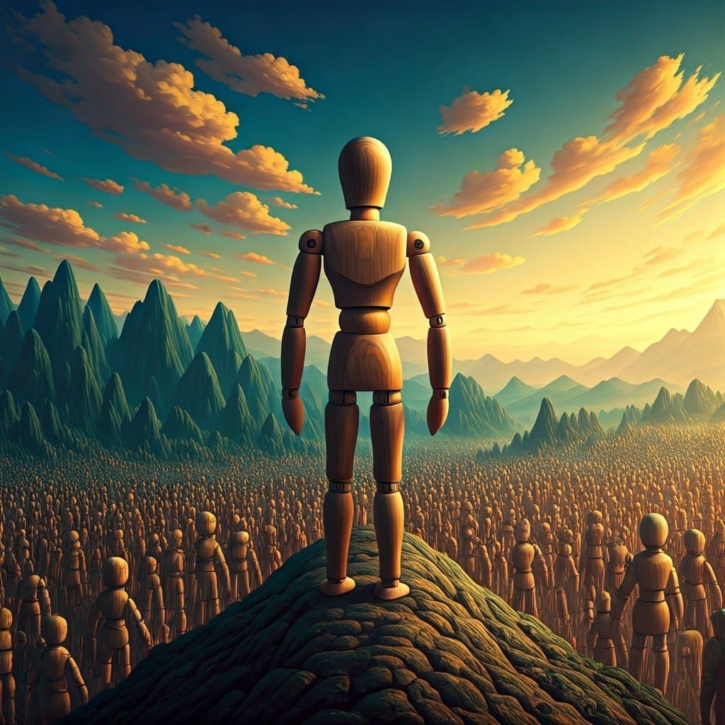 Whimsical Wooden Dolls Populate a Fantastical World