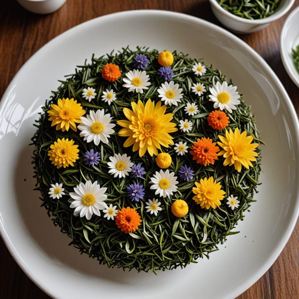 Tea time fresh grated flower thingy