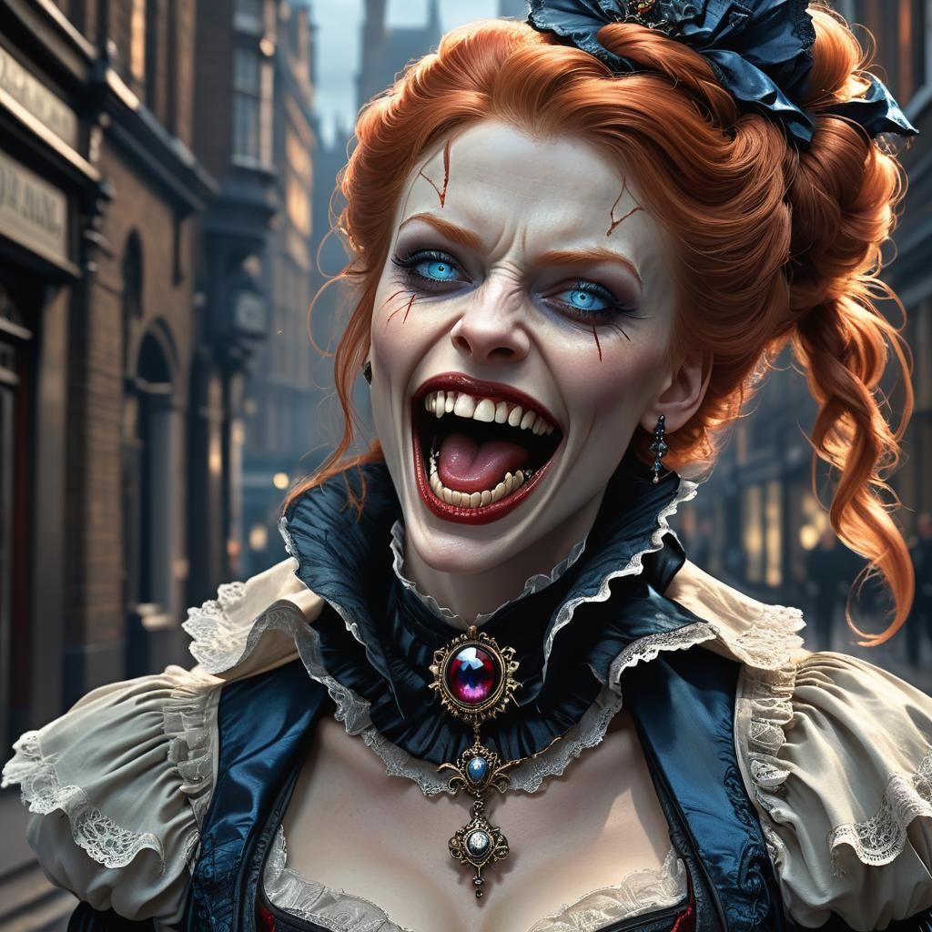 Victorian Vampire in London, Dark Fantasy Concept Art