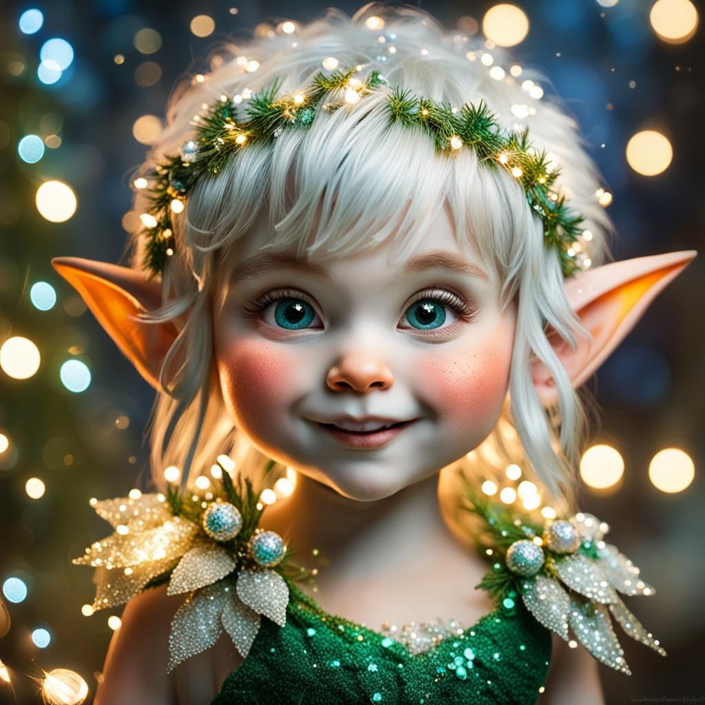 Sparkling Christmas Elf in Enchanted Wonderland