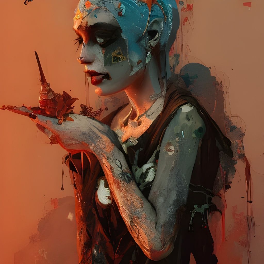 Anthropomorphic Witch Portrait in Fantasy Art Style