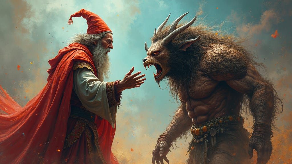 Wizard's Spell Transforms Barbarian: Hyperrealistic Concept ...