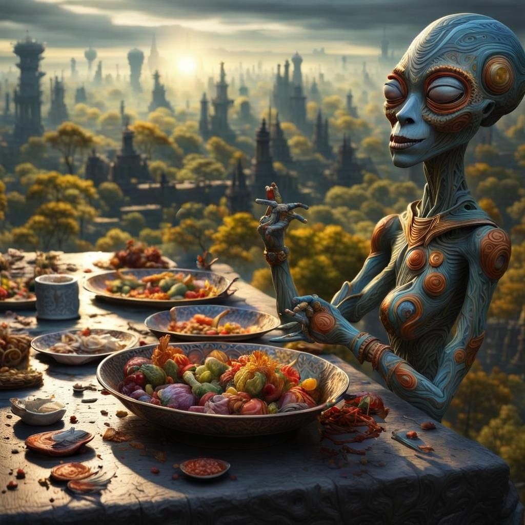 Beautiful and Complex Aliens in Exotic Clothing