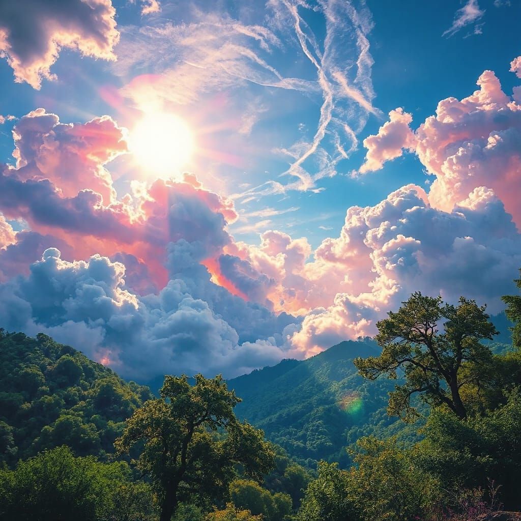 Dreamlike Landscape in Vibrant Colors