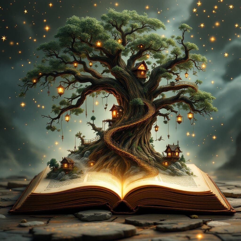 Ancient Treehouse Enclave in Whimsical Victorian Style