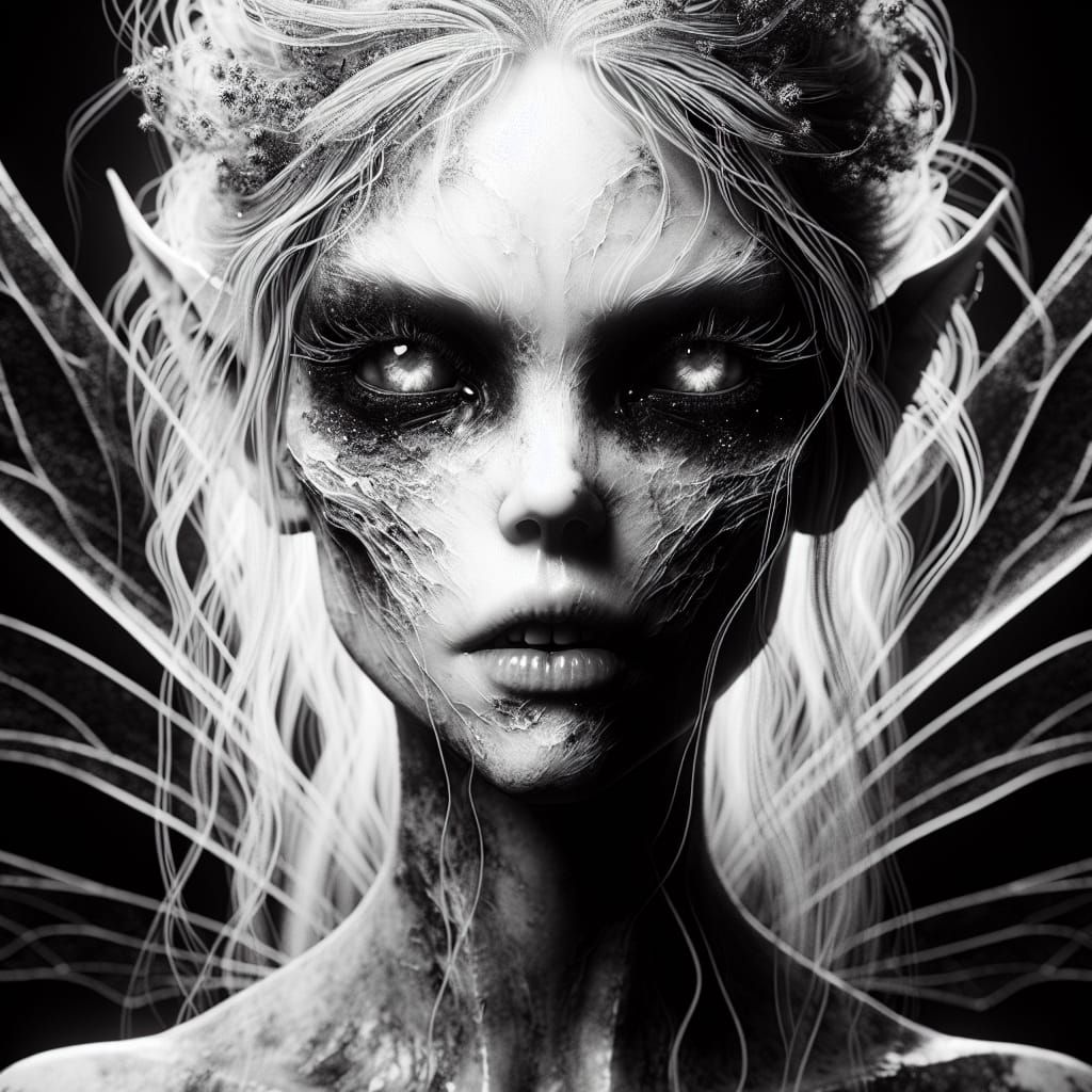 Ethereal Fairy Ghost Portrait in Hyperrealism