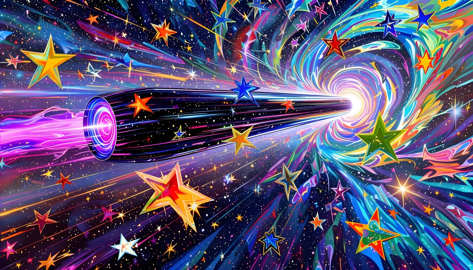 Iridescent Plasma Cylinder in Kandinsky Cosmos