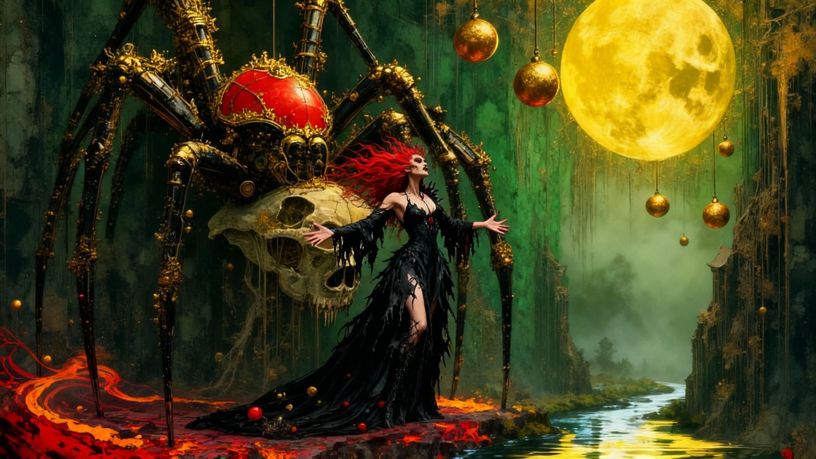 Evil Spider Queen and Her Minions