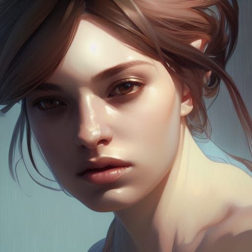 Detailed Portrait in Style of Rutkowski and Mucha