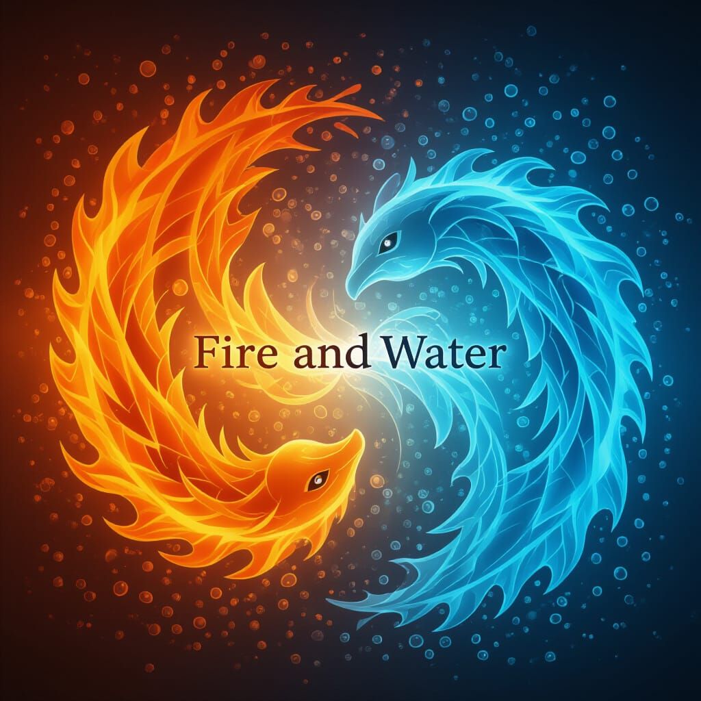 Elemental Opposites: Fire and Water Clash