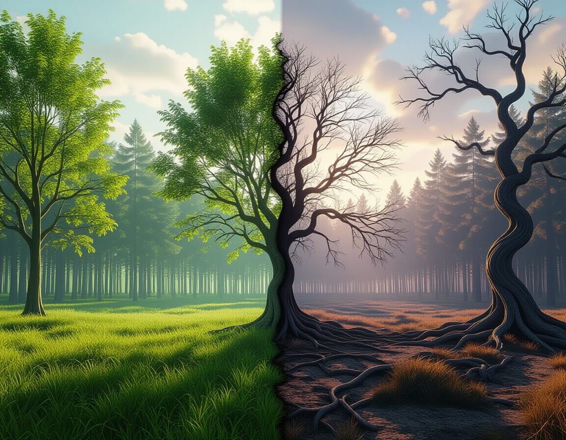 Divided Forest Glade in Unreal Engine 5