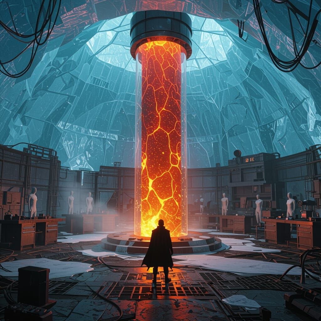 Super Villain Ice Dome with Lava Core