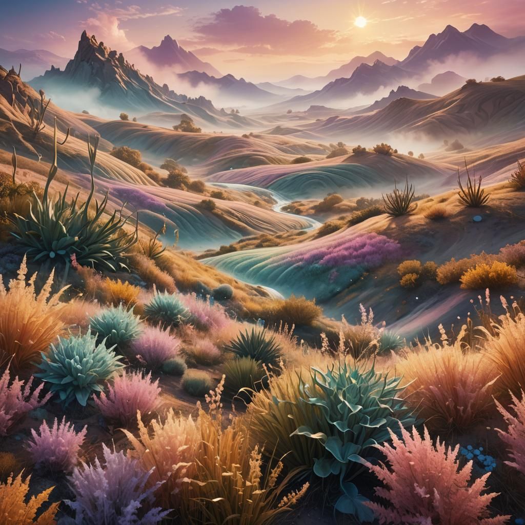Ethereal Dreamscapes: Mystical Landscape in Digital Matte Pa...
