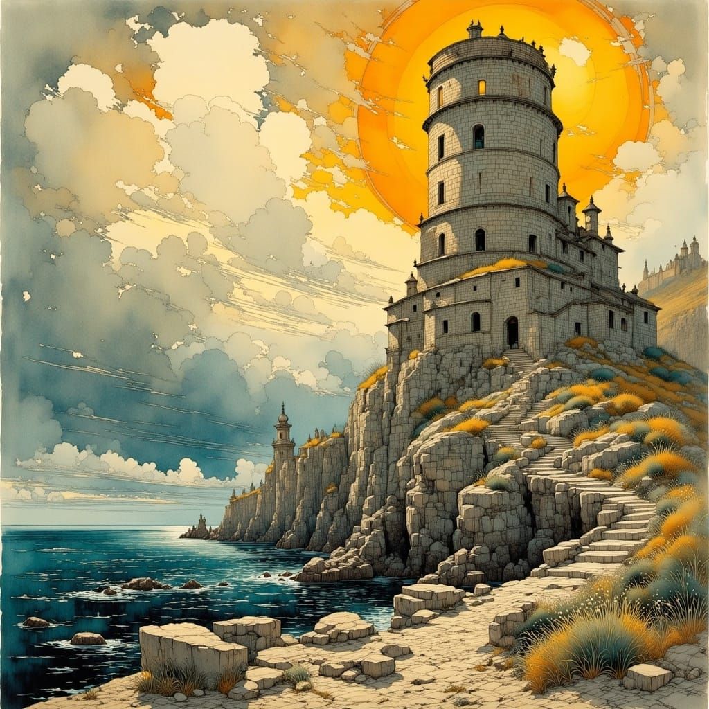 Adriatic Spire: Wright, Rackham, Friedrich, Klee