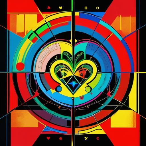 Human Heart in Pop Art Style