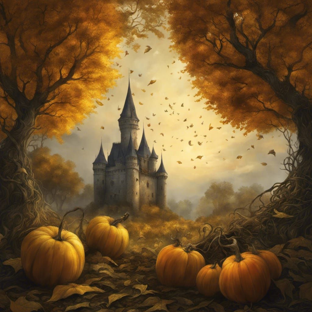 Medieval Harvest Scene in Realistic Style