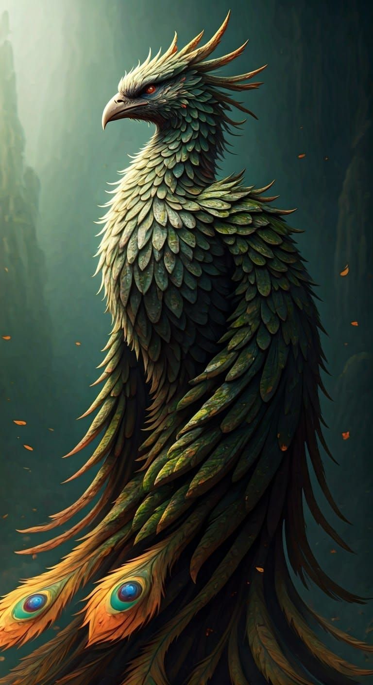 Ethereal Rock Phoenix Soars