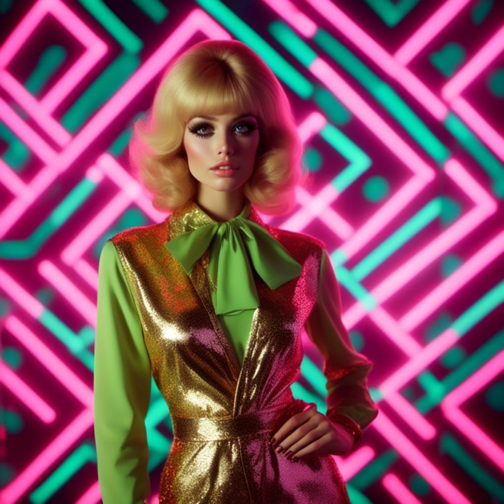 1970s Disco Dancer in Grungy Kodak Film Style