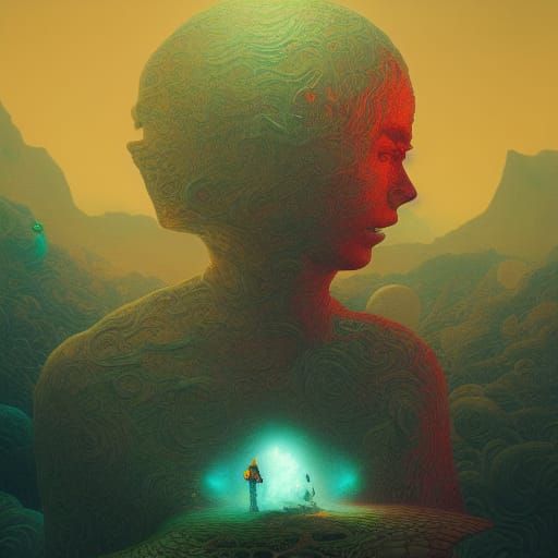 Trippy Road of Confusion: A Digital Painting