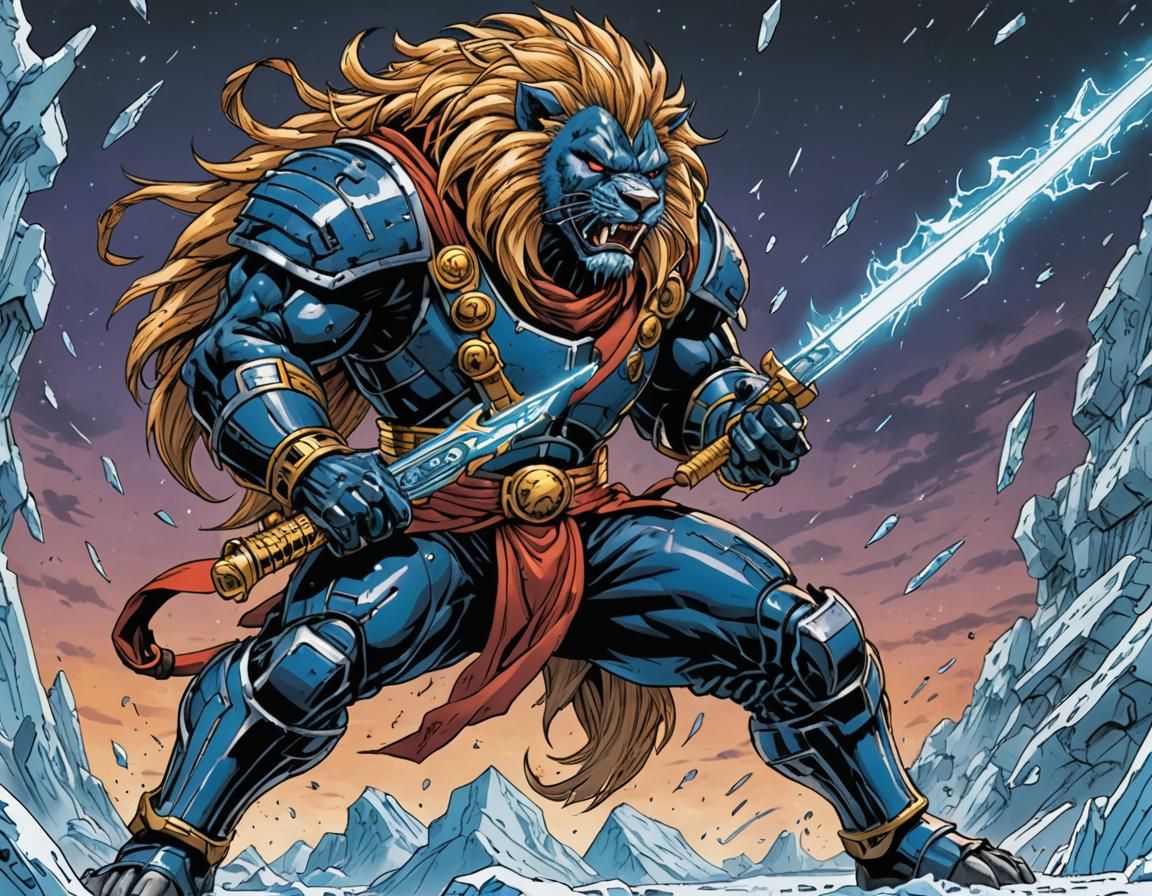 Cybernetic ninja Saiyan lion