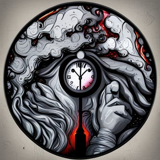 Doomsday Clock Graffiti Art in Splash Style