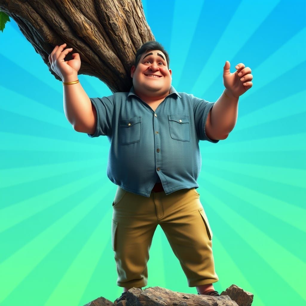 Heroic Dad Saves Kids: Pixar-Inspired 3D Digital Art