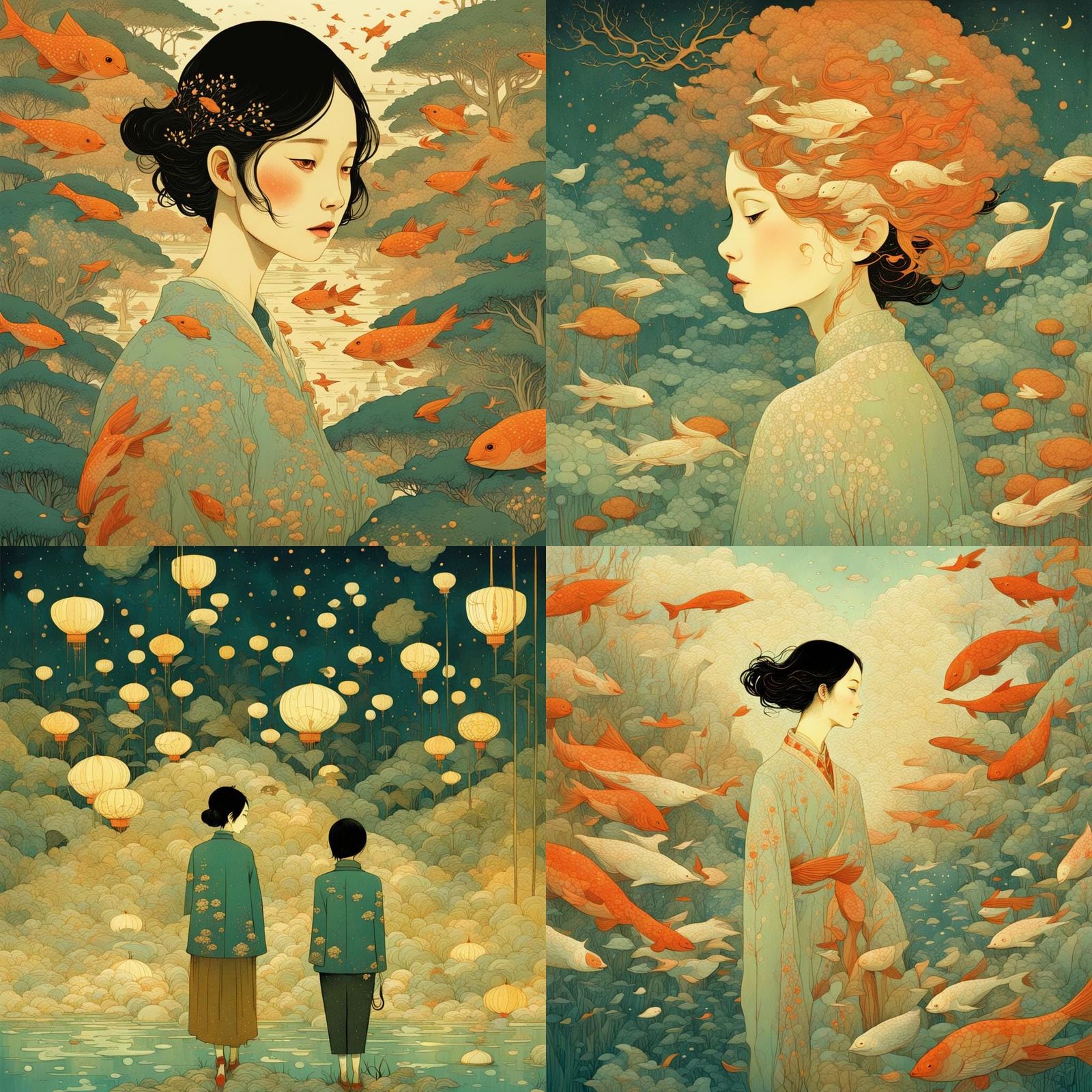 Whimsical Fantasy Illustration in Victo Ngai Style