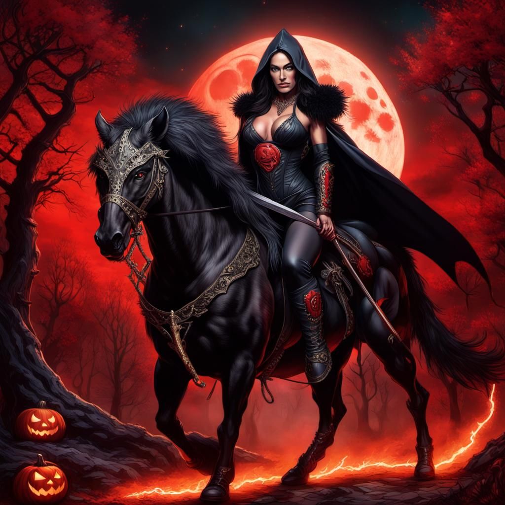 Nikki Bella as Grim Reaper on Black Stallion