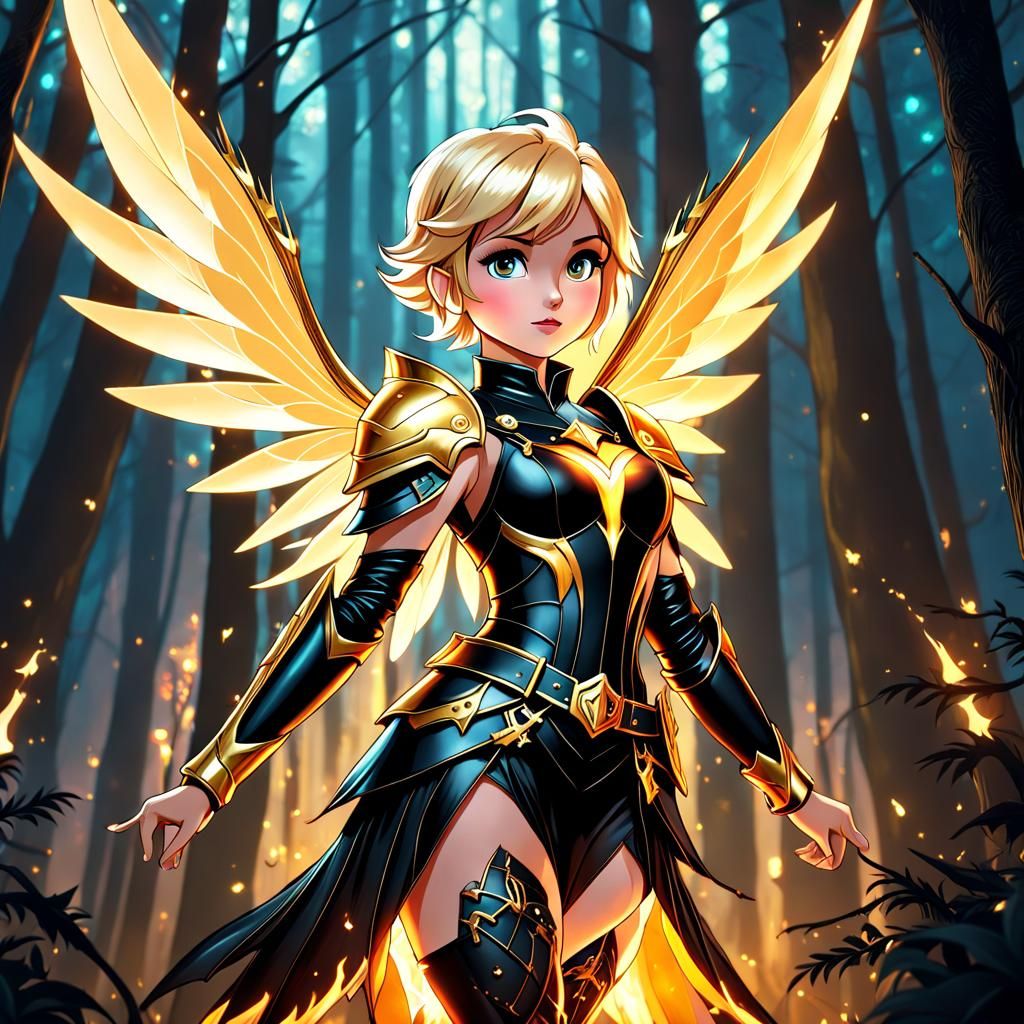 Tinkerbell as Princess of Darkness in Dark Fantasy Art