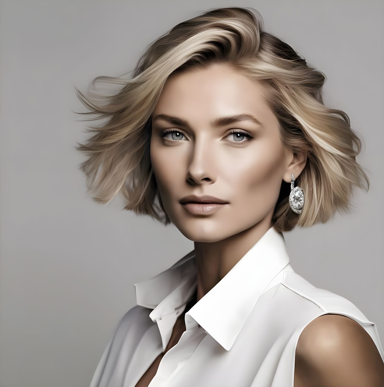 Glamorous Woman in Studio, Leibovitz-Inspired Portrait