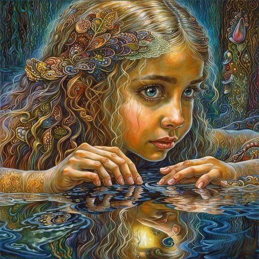 Cute Girl Portrait, AI Generated