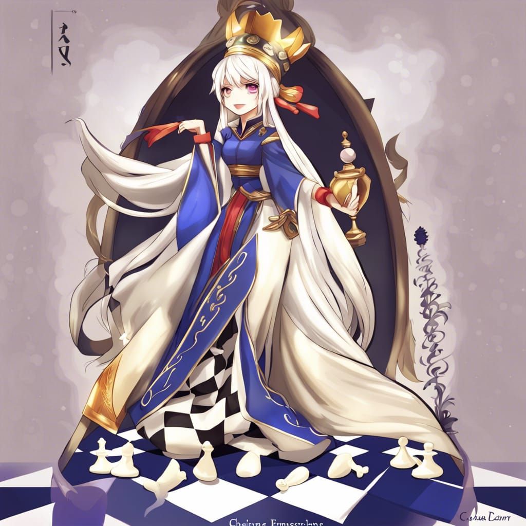Stylized Chess Piece: Tamburlaine in Anime Style