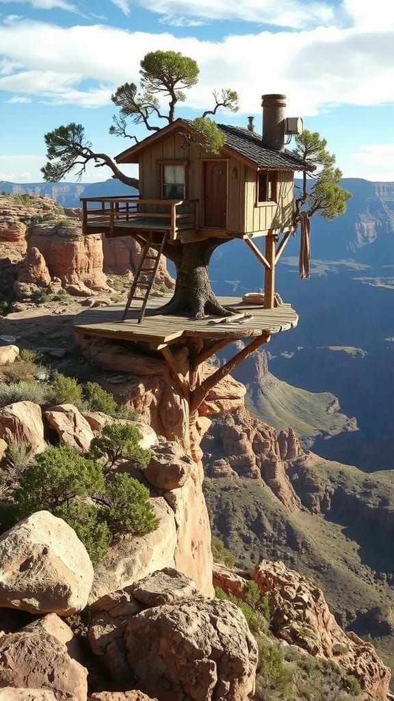 Ethereal Cliffside Abode in a Harsh Wilderness