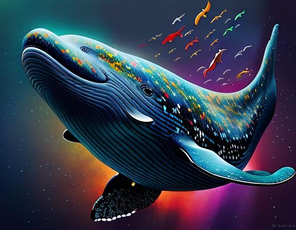 AI Renders a Colorful Whale
