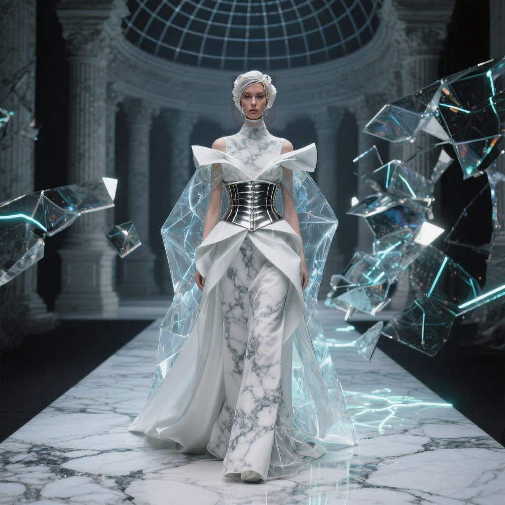 Runway Model in Neoclassical Dreamscape