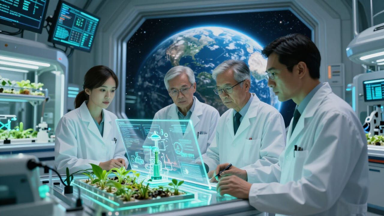 Scientists Advance Space Hydroponics in Futuristic Lab