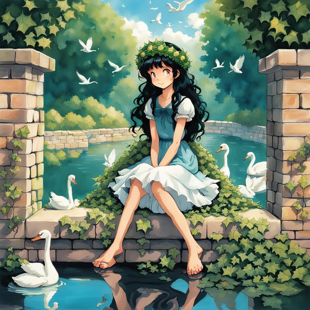 Ivy Fairy Overlooking Lake: Anime Key Visual
