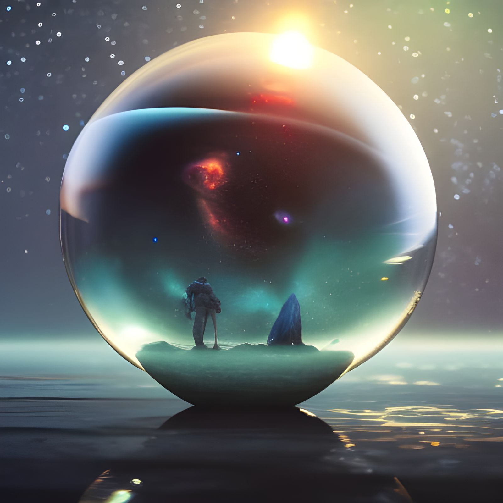 Glass Sphere Galaxy: Detailed Microcosm
