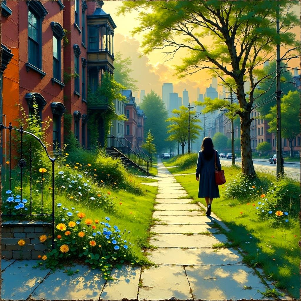 Mysterious Abandoned Garden in Faded Glory