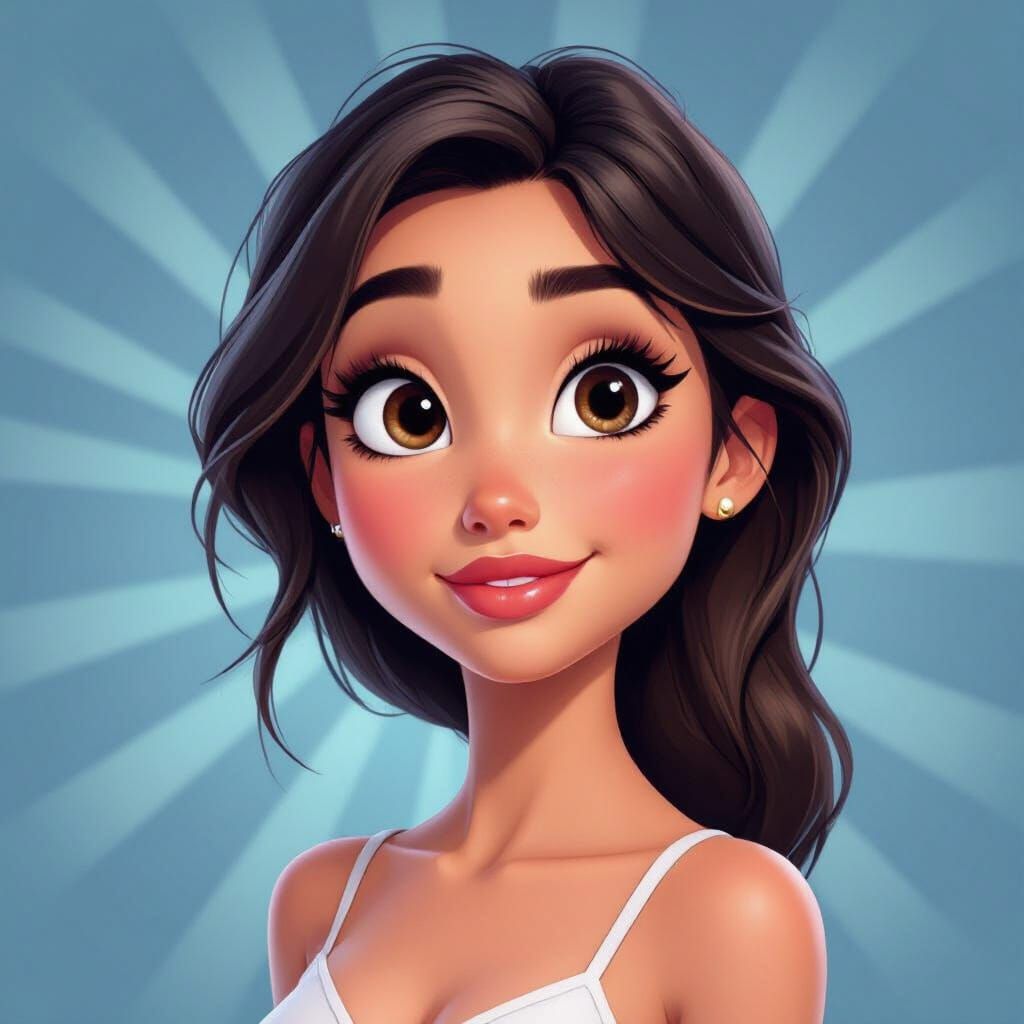 Expressive Cartoon Portrait in Pixar Style