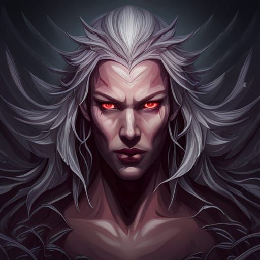 Eldritch Angelic God Portrait in Lovecraftian Style