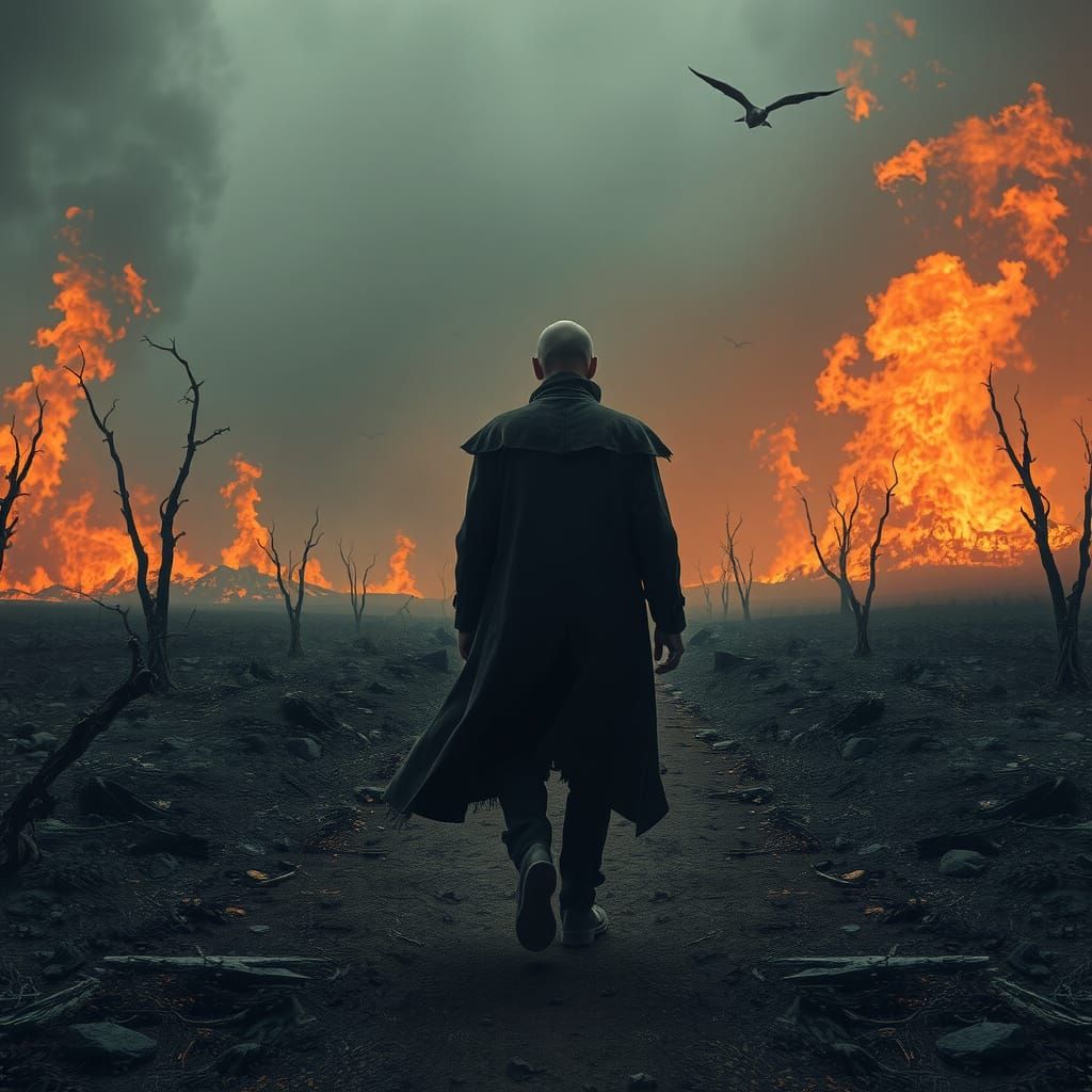 Hell Walker in Gothic Surreal Landscape