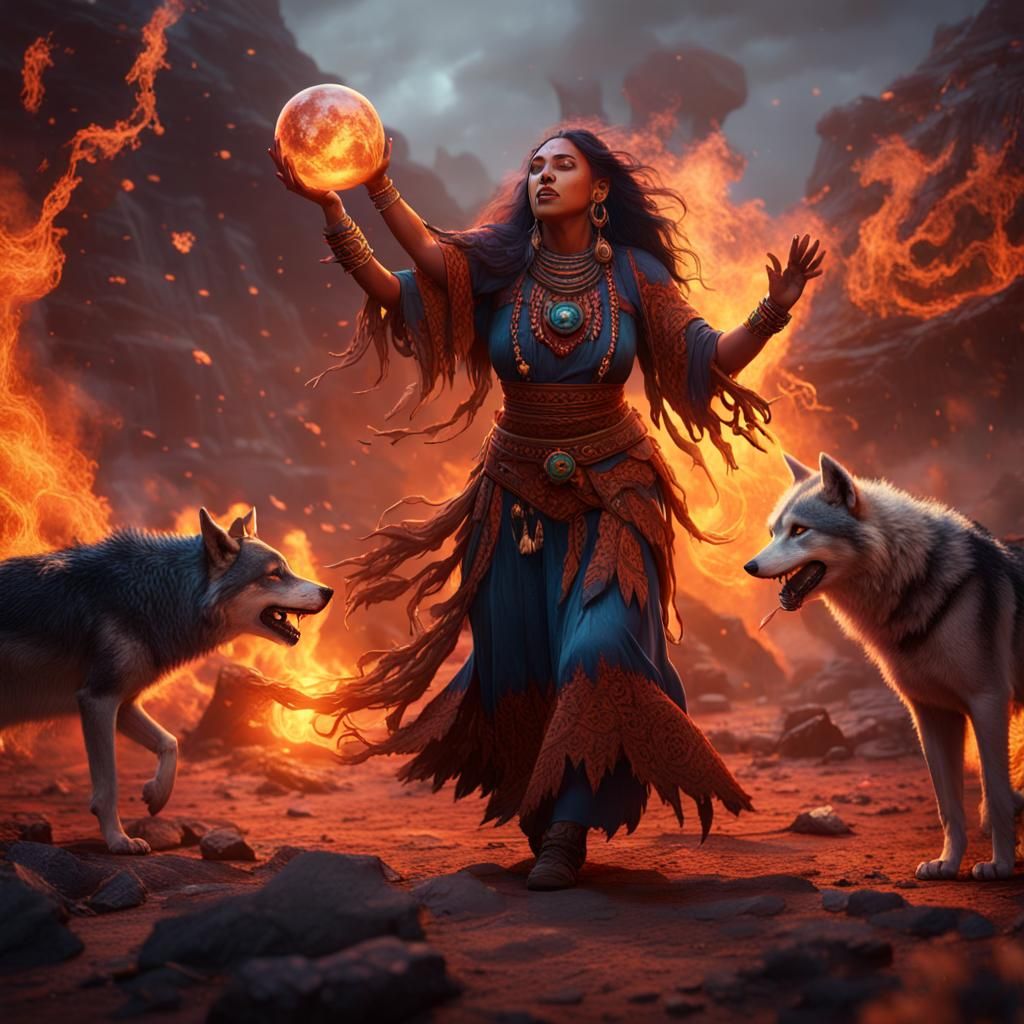 Latin Shaman Dance: Fantastical Matte Painting