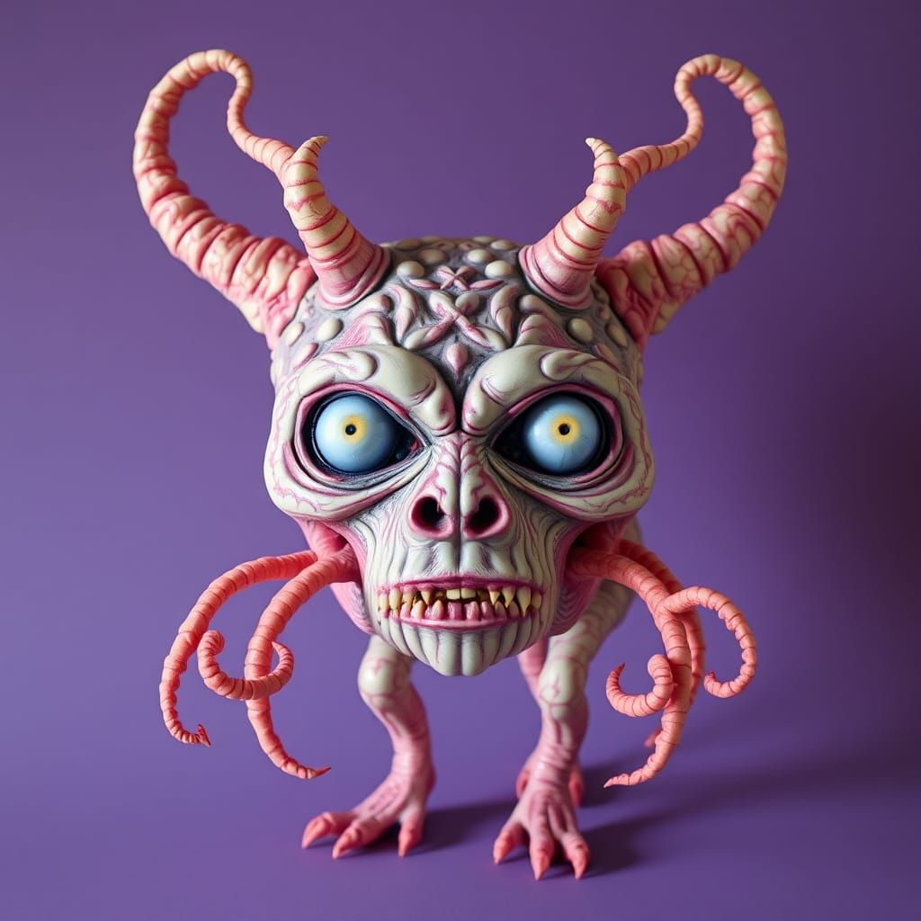 Surreal Pop Art Glitch Creature by Johnson Tsang